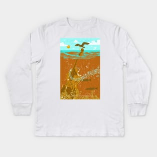 SINKING CELLO Kids Long Sleeve T-Shirt